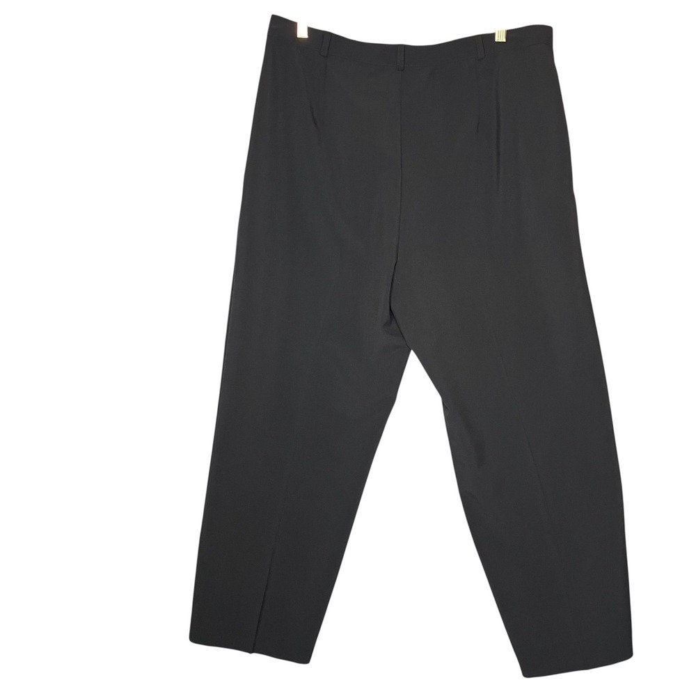 Premier Dress Pants Women 16 Black Pleated High Rise Career Minimalist Classic